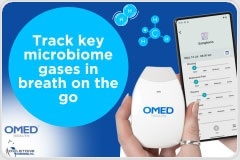 Track key microbiome gases in breath on <br> the go